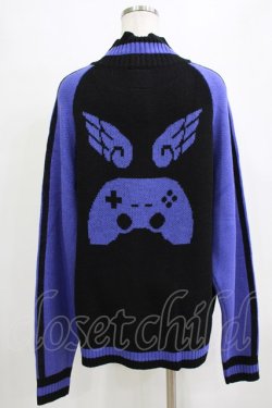 画像3: LISTEN FLAVOR / ゲーミングニットジャージ F 黒×紫 H-26-02-11-054-PU-TO-AK-ZH