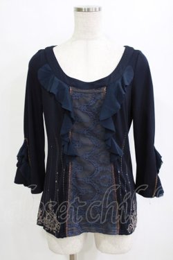 画像1: Rozen Kavalier / レース切替トップス  ネイビー H-26-02-11-056-OO-TO-KB-ZH