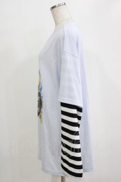 画像2: LISTEN FLAVOR / ファイヤーハートベアレイヤード風ロンT F サックス H-26-02-11-061-PU-TO-AK-ZH