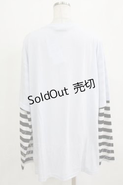 画像3: LISTEN FLAVOR / ファイヤーハートベアレイヤード風ロンT F サックス H-26-02-11-061-PU-TO-AK-ZH