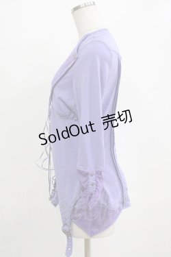 画像2: Ozz Croce / メッシュ切替レイヤードトップス  紫 H-26-02-11-064-OO-TO-AK-ZH