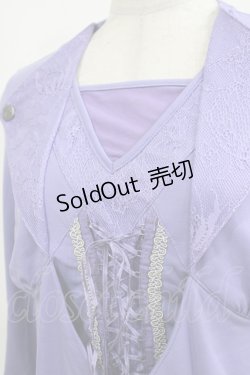 画像4: Ozz Croce / メッシュ切替レイヤードトップス  紫 H-26-02-11-064-OO-TO-AK-ZH