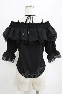 画像3: Ozz oneste / 薔薇刺繍オフショルダープルオーバー  ブラック H-26-02-11-066-OO-TO-KB-ZH