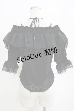 画像3: Ozz oneste / 薔薇刺繍オフショルダープルオーバー  ブラック H-26-02-11-066-OO-TO-KB-ZH