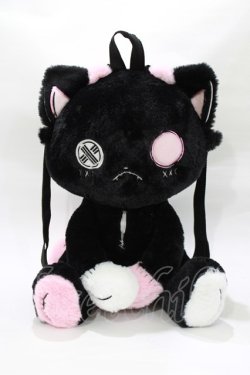 画像1: NieR Clothing / ぬいぐるみリュック  黒×ピンク H-26-02-11-067-PU-BG-AK-ZH