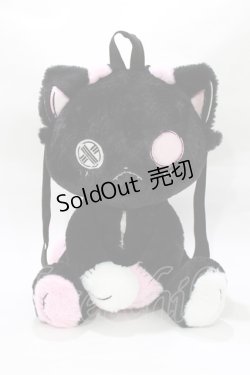 画像1: NieR Clothing / ぬいぐるみリュック  黒×ピンク H-26-02-11-067-PU-BG-AK-ZH