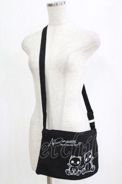 画像1: NieR Clothing / ショルダーポーチ  黒 H-26-02-11-068-PU-BG-AK-ZH