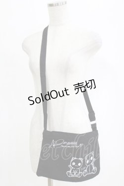 画像1: NieR Clothing / ショルダーポーチ  黒 H-26-02-11-068-PU-BG-AK-ZH