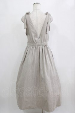 画像3: merry jenny / ショルダーリボンジャンパースカート  ライトグレー H-26-02-11-009-LO-OP-KB-ZH