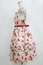 画像2: Emily Temple cute / Mellow Strawberryノースリーブワンピース M ピンク H-26-02-11-011-ET-OP-KB-ZH (2)