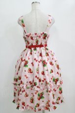 画像3: Emily Temple cute / Mellow Strawberryノースリーブワンピース M ピンク H-26-02-11-011-ET-OP-KB-ZH (3)