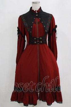 画像1: Ozz oneste / Spring Rose Carolジップワンピース  ボルドー H-26-02-11-012-OO-OP-KB-ZH