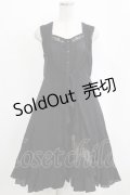Ozz oneste / 薔薇刺繍レイヤードワンピース  黒 H-26-02-11-013-OO-OP-AK-ZH