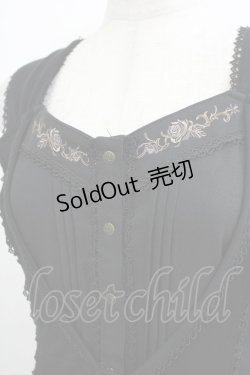 画像4: Ozz oneste / 薔薇刺繍レイヤードワンピース  黒 H-26-02-11-013-OO-OP-AK-ZH