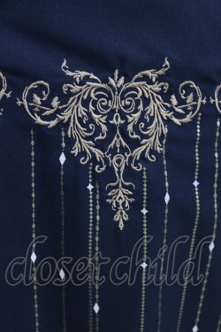 画像4: Rozen Kavalier / 刺繍シャーリングスカート  ネイビー H-26-02-11-020-OO-SK-KB-ZH