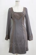 OZZ ANGELO / レースラインワンピース  グレー H-26-02-11-022-OO-OP-AK-ZH