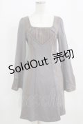 OZZ ANGELO / レースラインワンピース  グレー H-26-02-11-022-OO-OP-AK-ZH