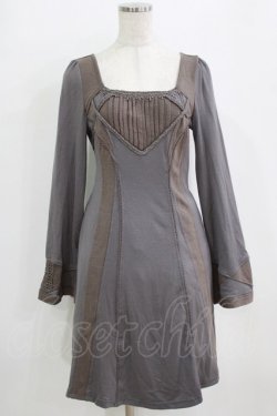 画像1: OZZ ANGELO / レースラインワンピース  グレー H-26-02-11-022-OO-OP-AK-ZH