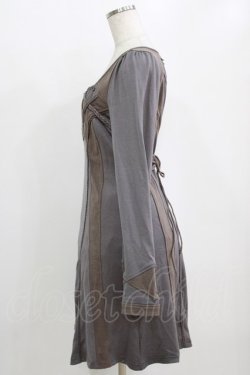 画像2: OZZ ANGELO / レースラインワンピース  グレー H-26-02-11-022-OO-OP-AK-ZH