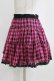 画像2: ALGONQUINS / シフォンチェックスカート F ピンク×黒 H-26-02-11-023-AL-SK-AK-ZH (2)