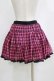画像3: ALGONQUINS / シフォンチェックスカート F ピンク×黒 H-26-02-11-023-AL-SK-AK-ZH (3)