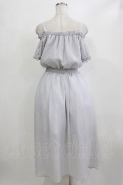 画像3: Ank Rouge / オフショルシフォンロングワンピース M グレー H-26-02-12-021-CA-OP-NS-ZH