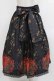 画像3: Chalmiere / 菊と狐柄スカート M ブラック H-26-02-12-023-0-SK-NS-ZH (3)