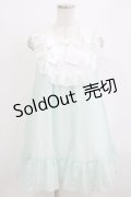 mon lily / シフォンワンピース M ミント H-26-02-12-030-LO-OP-NS-ZH