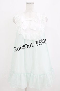 画像1: mon lily / シフォンワンピース M ミント H-26-02-12-030-LO-OP-NS-ZH