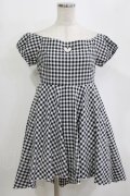 To Alice / ギンガムチェックワンピース S ブラック H-26-02-12-031-LO-OP-NS-ZH