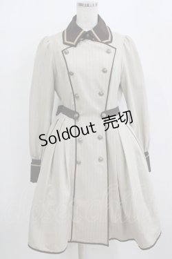 画像1: Innocent World / ストライプコートワンピース M/92cm丈 ミルクティ H-26-02-12-032-IW-OP-NS-ZH