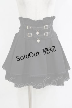 画像1: LIZ LISA / 2連リボンベルトスカパン M ブラック H-26-02-12-034-LO-PA-YZ-ZH