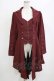 画像1: axes femme POETIQUE / 燕尾デザインロングジャケット M ワイン H-26-02-12-036-AX-JA-NS-ZH (1)