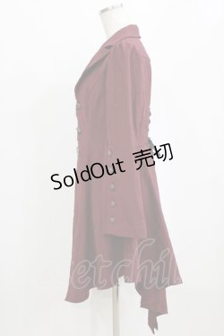 画像2: axes femme POETIQUE / 燕尾デザインロングジャケット M ワイン H-26-02-12-036-AX-JA-NS-ZH