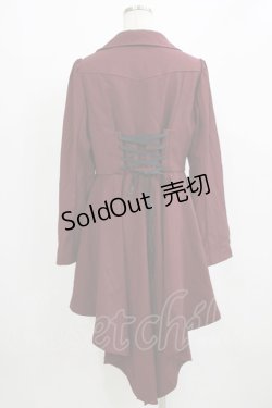 画像3: axes femme POETIQUE / 燕尾デザインロングジャケット M ワイン H-26-02-12-036-AX-JA-NS-ZH