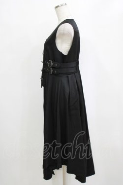 画像2: NIBBLE POISON / ベルトデザインロングベスト M ブラック H-26-02-12-037-0-JA-NS-ZH
