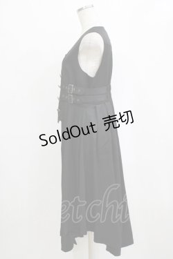 画像2: NIBBLE POISON / ベルトデザインロングベスト M ブラック H-26-02-12-037-0-JA-NS-ZH