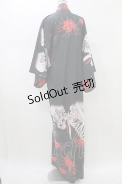 画像2: Royal Princess Alice / 新がしゃどくろ浴衣 Free ブラック H-26-02-12-040-LO-OP-NS-ZH