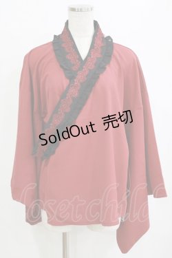 画像1: Chalmiere / 和風ブラウス M ワイン H-26-02-12-044-0-BL-NS-ZH