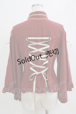 画像3: metamorphose / 着物合わせ風ブラウス サイズ1 えんじ H-26-02-12-047-ME-BL-NS-ZH