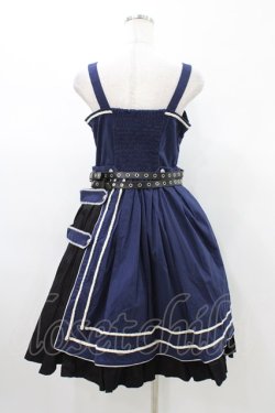 画像4: 春 （海外ロリータブランド） / ミリタリージャンパースカート+マント M ネイビー H-26-02-12-1036-0-OP-NS-ZH