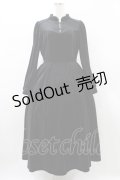 axes femme / チャイナ風ベロアワンピース M ブラック H-26-02-12-1046-AX-OP-NS-ZH