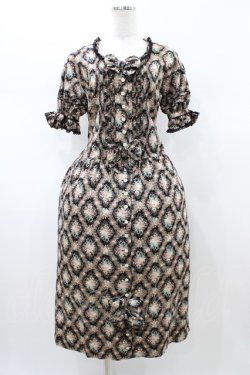 画像1: PINK HOUSE / 花柄ワンピース Free ブラック H-26-02-12-1047-LO-OP-NS-ZH