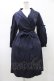 画像1: axes femme / カシュクール襟ワンピース M ネイビー H-26-02-12-1048-AX-OP-NS-ZH (1)