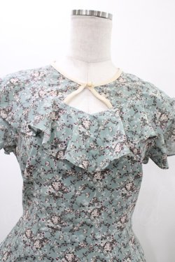 画像3: an another angelus / フロント開き小花柄ラッフルワンピース Free GREEN H-26-02-12-1049-CA-OP-NS-ZH