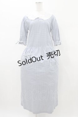 画像1: PINK HOUSE / ギンガムチェックワンピース Free ブルー H-26-02-12-1050-LO-OP-NS-ZH