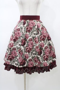 画像1: Innocent World / マロニカローズスカート M ボルドー/55cm H-26-02-12-1053-IW-SK-NS-ZH