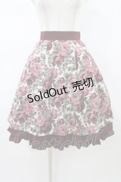 画像1: Innocent World / マロニカローズスカート M ボルドー/55cm H-26-02-12-1053-IW-SK-NS-ZH
