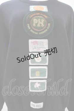 画像3: PINK HOUSE / ロゴワッペントレーナー Free ブラック H-26-02-12-1054-LO-TO-NS-ZH