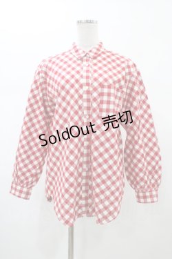 画像1: PINK HOUSE / チェックシャツ Free レッド H-26-02-12-1058-LO-BL-NS-ZH
